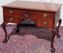 Load image into Gallery viewer, 19TH CENTURY BALL &amp; CLAW CHIPPENDALE STYLED MAHOGANY DESK WITH SHELL CARVINGS