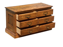 Load image into Gallery viewer, Antique Arts &amp; Crafts Tiger Oak 6 Drawer File Cabinet / Hardware Cabinet