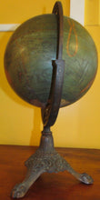 Load image into Gallery viewer, ANTIQUE W &amp; AK JOHNSON 8&quot; TERRESTRIAL GLOBE ON ORIGINAL STAND