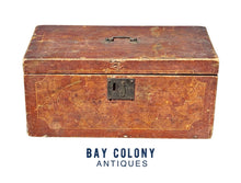 Load image into Gallery viewer, Antique Painted Document Box - Faux Tortoise Shell Decoration