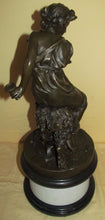 Load image into Gallery viewer, NEOCLASSICAL BRONZE OF INTOXICATED BACCHANTES MOUNTED ON RAM-SIGNED CLODION