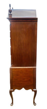 Load image into Gallery viewer, 20th C Queen Anne Antique Style Mahogany Highboy Dresser / Chest