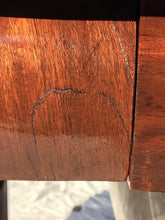 Load image into Gallery viewer, 19TH C ANTIQUE MAHOGANY CLASSICAL DROP LEAF DINING TABLE ~ ISAAC VOSE ~ BOSTON
