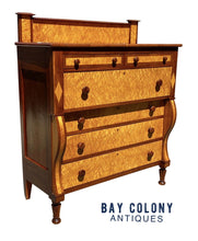 Load image into Gallery viewer, 19th C Antique Vermont Federal Period Birds Eye Maple Dresser / Chest of Drawers