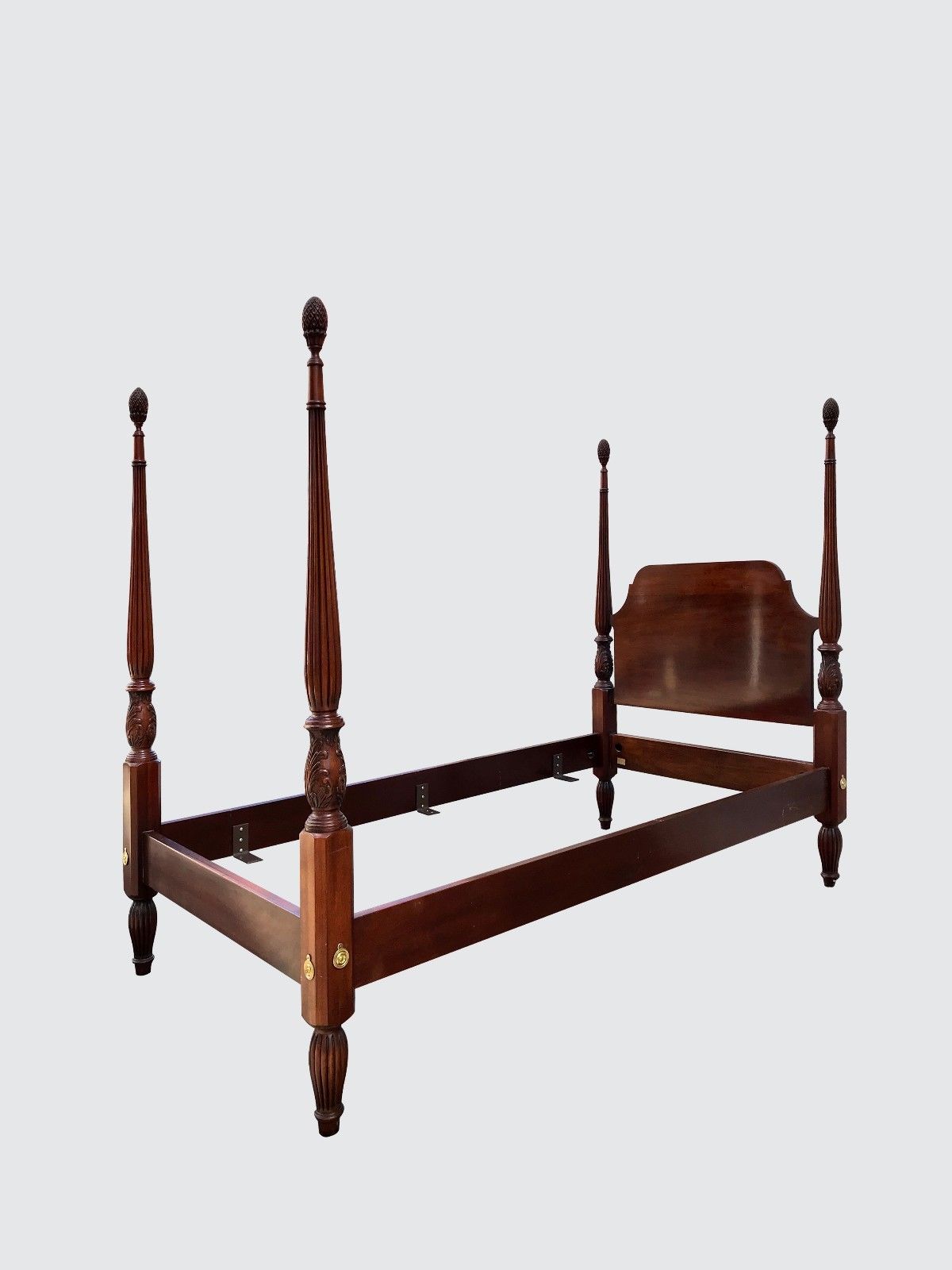 PAIR COUNCIL CRAFTSMAN FOUR POSTER TWIN MAHOGANY BEDS-THE FINEST!