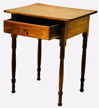 Load image into Gallery viewer, 19TH C ANTIQUE SHERATON PERIOD COUNTRY PINE WORK TABLE / NIGHT STAND