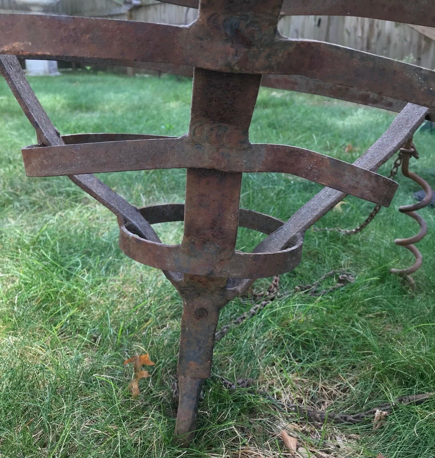 ANTIQUE 19TH CENTURY CAST IRON ANCHOR / MARINE DREDGER