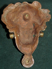 Load image into Gallery viewer, LARGE BRASS FIGURAL ANTIQUE DOOR KNOCKER-MYTHICAL FIGURE HEAD