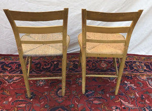 SET OF SIX ANTIQUE SHERATON FANCY CHAIRS IN OLD MUSTARD PAINT