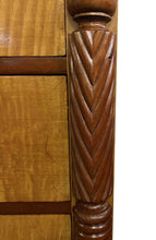 Load image into Gallery viewer, 19th C Antique Pennsylvania Sheraton Cherry &amp; Tiger Maple Dresser / Chest