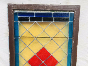19TH C ANTIQUE VICTORIAN STAINED GLASS WINDOW