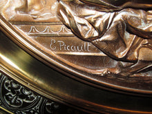Load image into Gallery viewer, 19TH CENTURY EMILE LOUIS PICAULT RETICULATED BRONZE CHARGER -OTHELLO&#39;S DESDEMONA