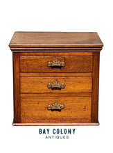 Load image into Gallery viewer, Antique Victorian Walnut Letter Size Desktop File Cabinet / Filing Cabinet