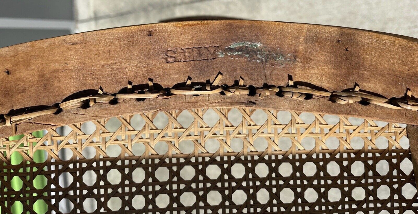 Pair of Federal Bird's Eye Maple New York Side Chairs Signed S. Ely - Circa 1830