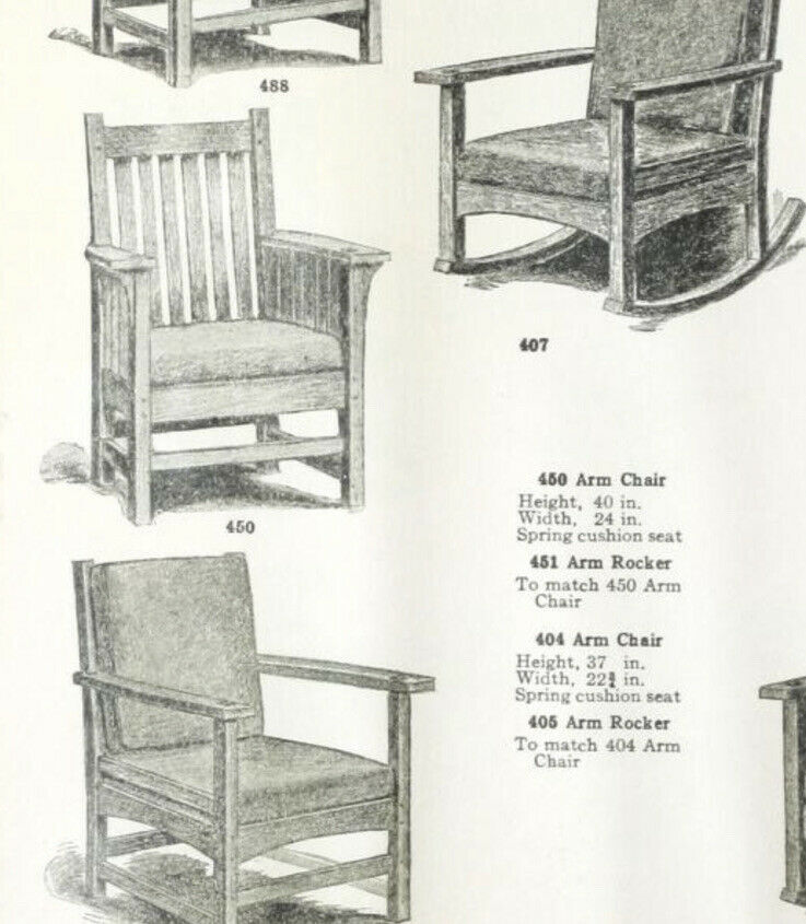 20th C Antique Arts & Crafts L & Jg Stickley Slatted Arm Chair ~ Model #450