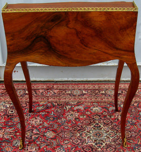 19th CENTURY FRENCH LOUIS XV MARQUETRY INLAID LADIES' DESK W/ORMALU DORE MOUNTS!