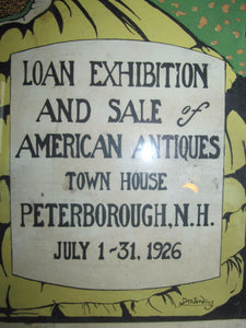 ART NOUVEAU ANTIQUE ADVERTISING POSTER - PETERBOROUGH N.H. JULY 1926