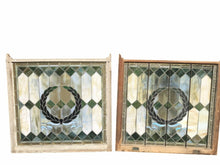 Load image into Gallery viewer, 19TH C VICTORIAN PAIR OF ANTIQUE STAINED GLASS WINDOWS