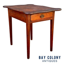 Load image into Gallery viewer, 18th C Antique Hepplewhite New England Pine Table With Serpentine Top