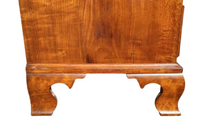 18th C Antique New England Chippendale Apple Wood Slant Lid Secretary Desk