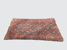 Load image into Gallery viewer, ANTIQUE N.W. PERSIAN REGION CARPET WITH NAVY BLUE BACKGROUND &amp; COMPLEX DESIGN
