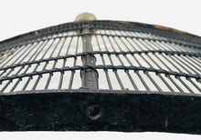 Load image into Gallery viewer, 19TH C ANTIQUE FEDERAL PERIOD BOSTON BRASS &amp; WIRE LEMON TOP FIREPLACE FENDER