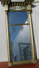 Load image into Gallery viewer, 19TH CENTURY FEDERAL EGLOMISE TABERNACLE MIRROR WITH LEMON WASHED GILT FRAME