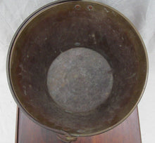 Load image into Gallery viewer, ANTIQUE BRASS KETTLE BY H.W. HAYDEN WATERBURY BRASS COMPANY 1860&#39;S-IRON HANDLE