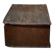 Load image into Gallery viewer, 18th C Antique William &amp; Mary Carved Oak Bible Box ~ Dated 1717
