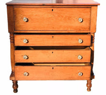 Load image into Gallery viewer, Antique Sheraton New England Cherry &amp; Birds Eye Maple Butlers Desk