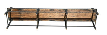 Load image into Gallery viewer, 19TH C ANTIQUE BLACK PAINTED COUNTRY PRIMITIVE FARMHOUSE DEACONS BENCH ~ 8 FEET