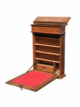 Load image into Gallery viewer, 19TH C ANTIQUE VICTORIAN TIGER OAK HANGING WALL / MEDICINE CABINET
