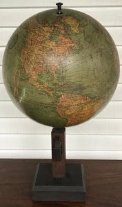 EARLY 20TH C. NEW PEERLESS 12 INCH GLOBE BY ATLAS SCHOOL SUPPLY CO. - CHICAGO