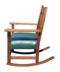 20th C Antique Arts & Crafts Gustav Stickley Craftsman Rocker / Rocking Chair