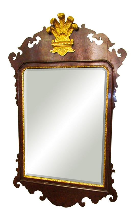 CHIPPENDALE STYLE MAHOGANY COLONIAL WILLIAMSBURG MIRROR - SPECTACULAR CONDITION