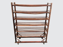 Load image into Gallery viewer, 19TH CENTURY AMERICAN OAK INDUSTRIAL SHOE RACK WITH SIX TIERS-GREAT FOR WINES