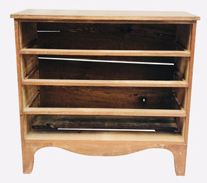 19TH C ANTIQUE COUNTRY PRIMITIVE PINE HEPPLEWHITE DRESSER / CHEST