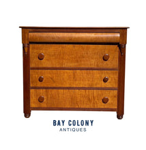 Load image into Gallery viewer, Federal Tiger Maple &amp; Cherry Pennsylvania Bachelor&#39;s Chest of Drawers / Dresser