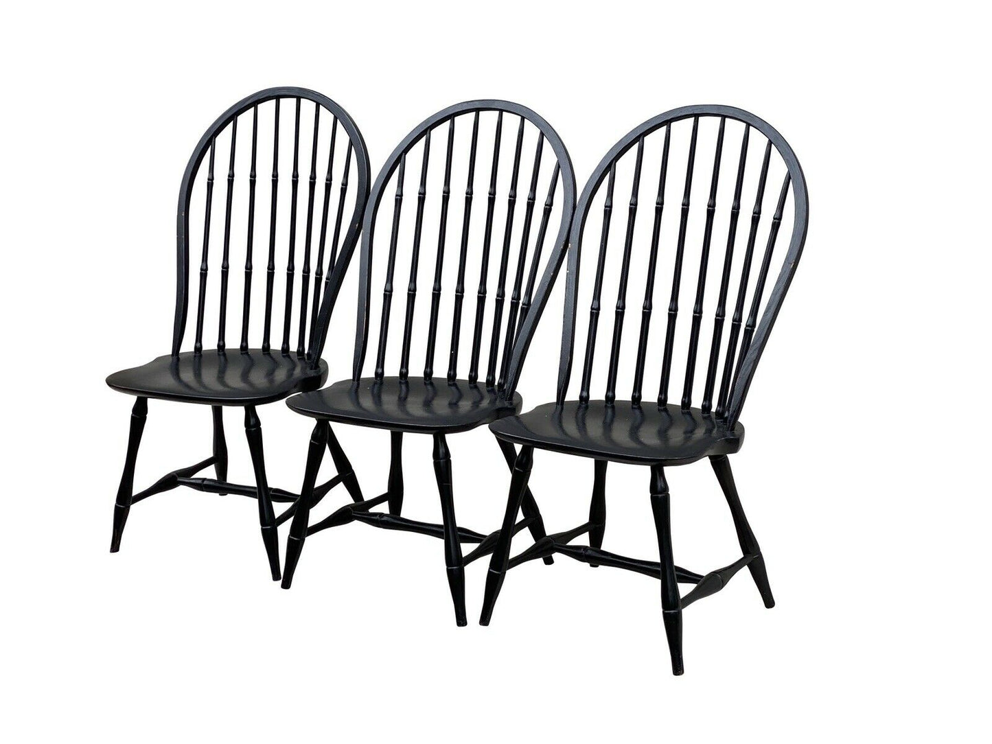 20TH C ANTIQUE STYLE SET OF 5 S BENT BROTHERS HOOP BACK WINDSOR CHAIRS