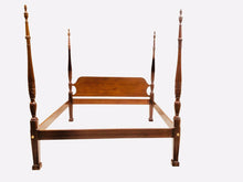 Load image into Gallery viewer, 20TH C ANTIQUE STYLE KING SIZE RICE CARVED PLANTATION BED ~ COUNCILL CRAFTSMEN
