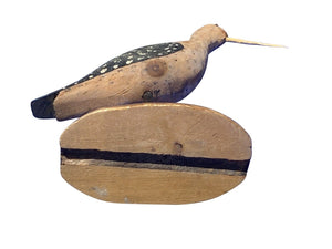 Vintage Carved & Painted Godwit Shorebird Decoy / Wood Carving