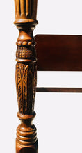 Load image into Gallery viewer, 20TH C QUEEN SIZE CHIPPENDALE ANTIQUE STYLE CARVED MAHOGANY BED