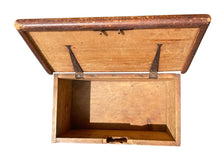 Load image into Gallery viewer, 18th C Antique Queen Anne Red Wash Document Box / Stagecoach Trunk