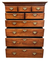 Load image into Gallery viewer, 18th C Antique Pennsylvania Walnut Chippendale Chest of Drawers / Dresser