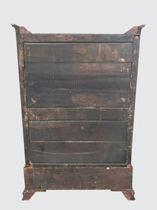 IMPORTANT 18TH CENTURY DUTCH WEST INDIES GEORGE III CHEST ON CHEST TALL CHEST