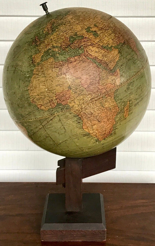 EARLY 20TH C. NEW PEERLESS 12 INCH GLOBE BY ATLAS SCHOOL SUPPLY CO. - CHICAGO