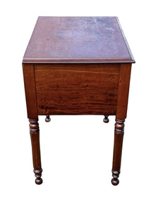 19th Century Antique Sheraton Mahogany Worktable / Stand With Octagonal Legs