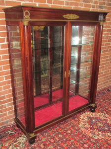 R J HORNER FRENCH EMPIRE DISPLAY CABINET-BEST ORMOLU MOUNTINGS