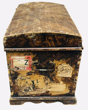 Load image into Gallery viewer, 18TH C ANTIQUE HUDSON RIVER VALLEY GRAIN PAINTED PINE BLANKET BOX / CHEST