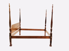 Load image into Gallery viewer, 20TH C ANTIQUE STYLE KING SIZE RICE CARVED PLANTATION BED ~ COUNCILL CRAFTSMEN